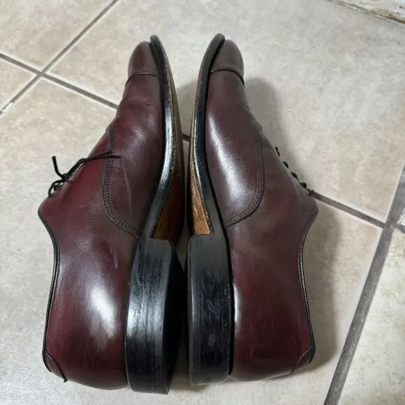 NICE Allen Edmonds &quot;Park Avenue&quot; Men's 8 D Cap-Toe Oxfords Oxblood DISCONTINUED