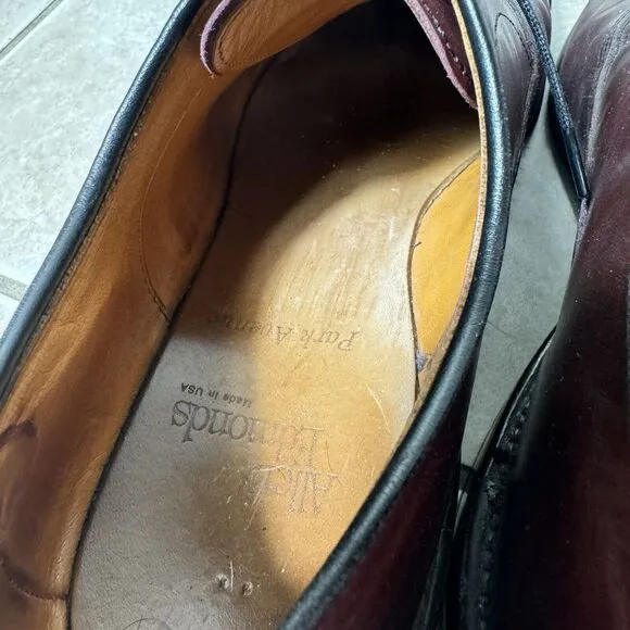 NICE Allen Edmonds &quot;Park Avenue&quot; Men's 8 D Cap-Toe Oxfords Oxblood DISCONTINUED