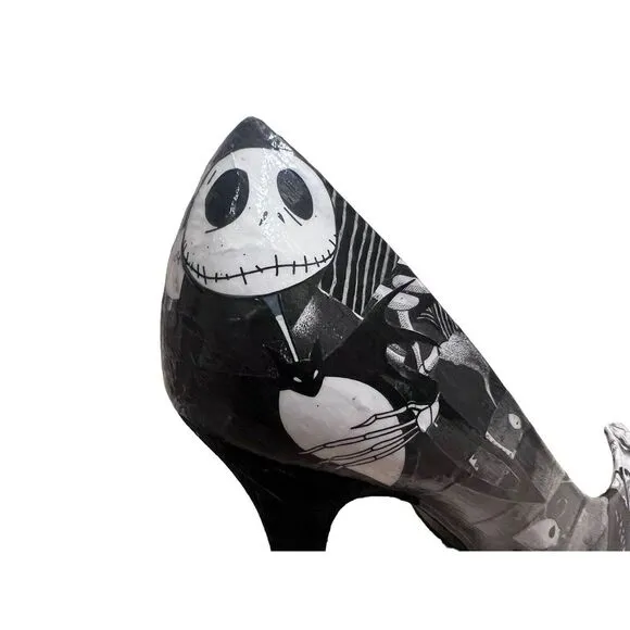 Nightmare Before Christmas Heels (Jack Skellington Pumps) US Size 8 UK 6 Custom