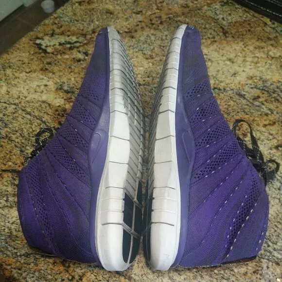 Nike 639700-500 Grape Men's Free Flyknit Chukka Running Shoes Size US 13