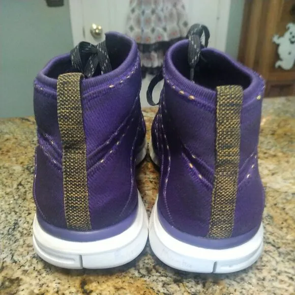 Nike 639700-500 Grape Men's Free Flyknit Chukka Running Shoes Size US 13