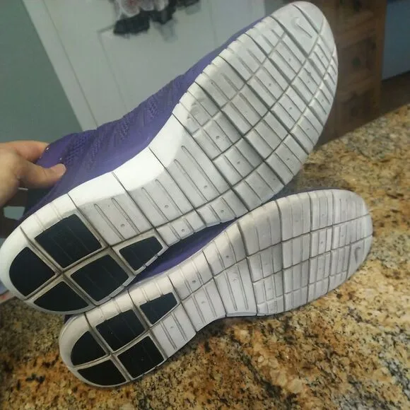 Nike 639700-500 Grape Men's Free Flyknit Chukka Running Shoes Size US 13
