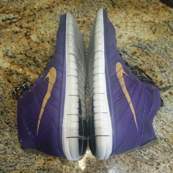 Nike 639700-500 Grape Men's Free Flyknit Chukka Running Shoes Size US 13