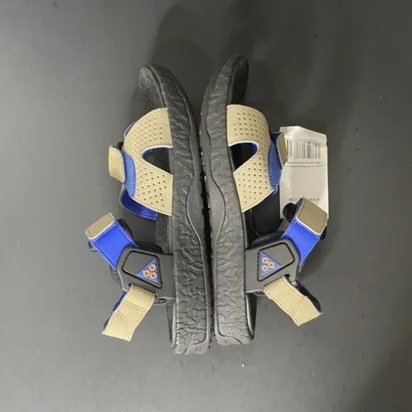 Nike ACG Deschutz Size 5.5 W Khaki Blue Orange Outdoor Sandals Shoes CT3303-200