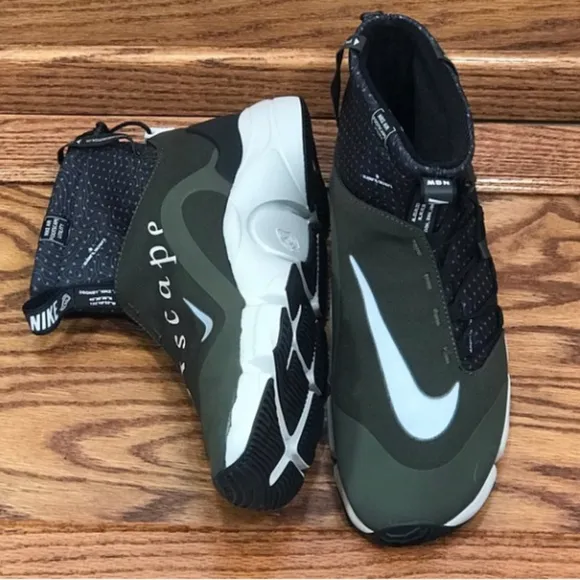 Nike Air Footscape Mid Utility Black White Cargo Khaki Shoes