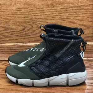 Nike Air Footscape Mid Utility Black White Cargo Khaki Shoes