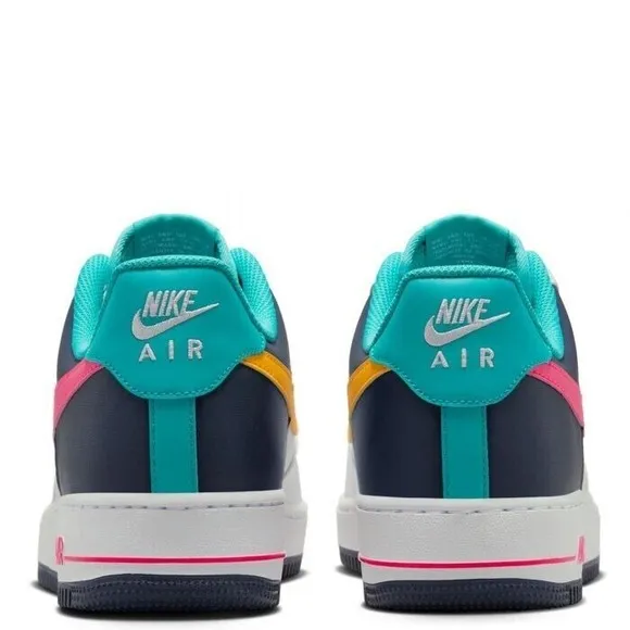 Nike Air Force 1 '07 Shoes White Thunder Blue Pink HF4849-100 Men Size 9