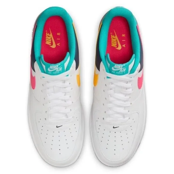Nike Air Force 1 '07 Shoes White Thunder Blue Pink HF4849-100 Men Size 9