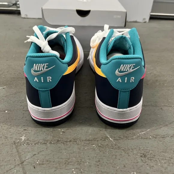 Nike Air Force 1 '07 Shoes White Thunder Blue Pink HF4849-100 Men Size 9