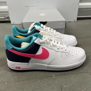 Nike Air Force 1 '07 Shoes White Thunder Blue Pink HF4849-100 Men Size 9