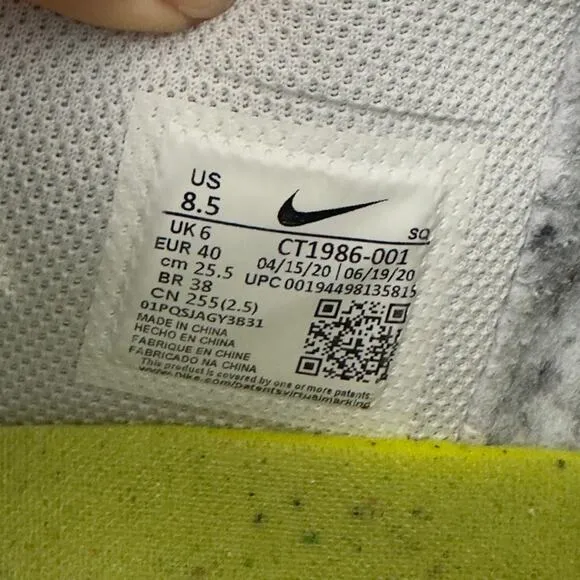 Nike Air Force 1 Crater Pure Platnum-Barely Volt shoes Men-8.5