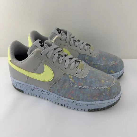 Nike Air Force 1 Crater Pure Platnum-Barely Volt shoes Men-8.5
