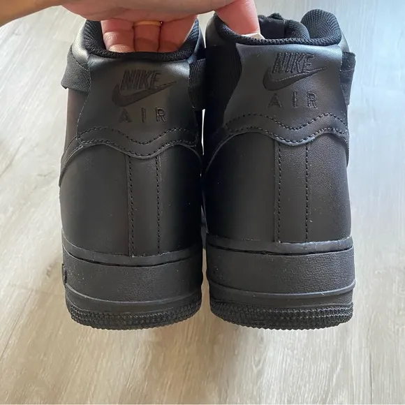 Nike Air Force 1 High Triple Black Basketball Shoes Men's Sneakers 9.5