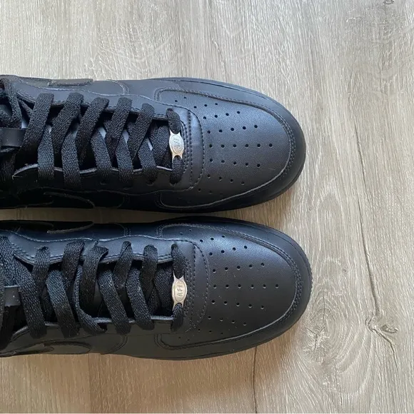 Nike Air Force 1 High Triple Black Basketball Shoes Men's Sneakers 9.5
