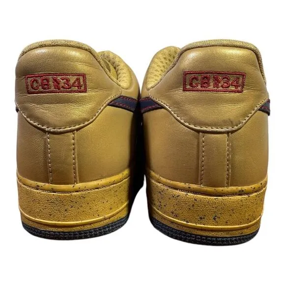 Nike Air Force 1 Low Premium Barkley Pack Gold Leather Men size 12