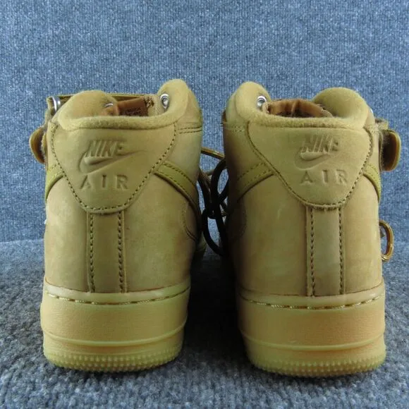 Nike Air Force 1 Mid 07 Men Sneaker Shoes Size 7 Medium Brown Leather Lace‎ Up