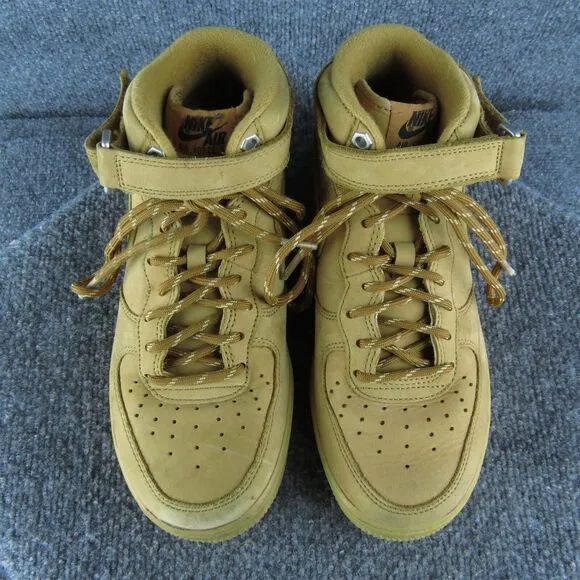 Nike Air Force 1 Mid 07 Men Sneaker Shoes Size 7 Medium Brown Leather Lace‎ Up