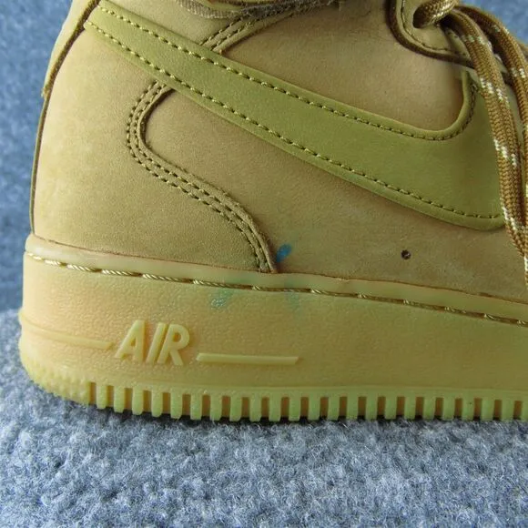 Nike Air Force 1 Mid 07 Men Sneaker Shoes Size 7 Medium Brown Leather Lace‎ Up
