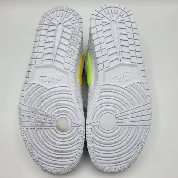 Nike Air Jordan 1 Low Men Size 10 CW7033-100 White Multicolor Swoosh Shoes