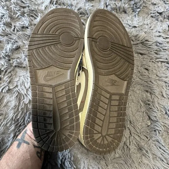 Nike Air Jordan 1 Low Shoes Travis Scott Reverse Mocha