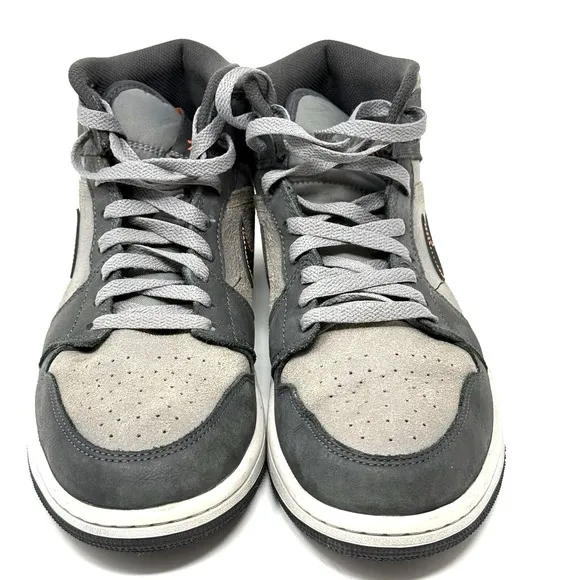 Nike Air Jordan 1 Mid SE Night Stadium Gray Shoes Mens FQ8338-017 Sz 9.5