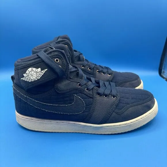 Nike Air Jordan 1 Retro AJKO Blue Quilted Sneakers Men Size 10 Shoes 638471-403