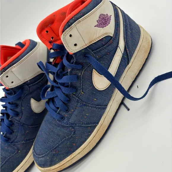 NIKE AIR JORDAN 1 RETRO HIGH GG DEEP ROYAL BLUE  Sz 9y Mens Sz 9 Women’s 10.5‎
