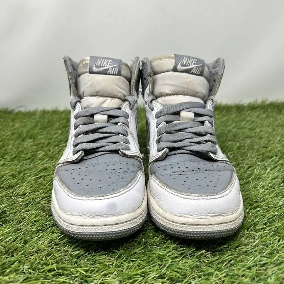 Nike Air Jordan 1 Retro High Stealth Youth Size 3.5Y 575441 037 White Grey Shoes