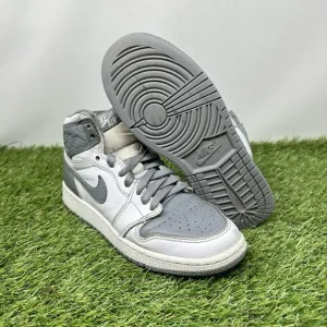Nike Air Jordan 1 Retro High Stealth Youth Size 3.5Y 575441 037 White Grey Shoes