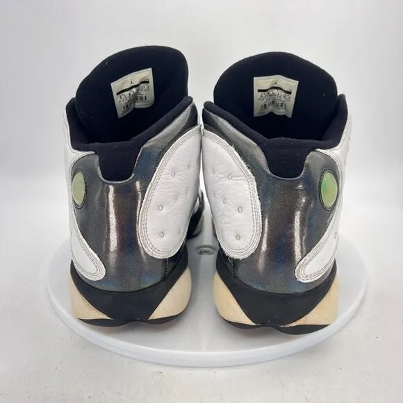 Nike Air Jordan 13 Retro Men Sz 9.5 414571-115 Barons Hologram White Bred Shoes