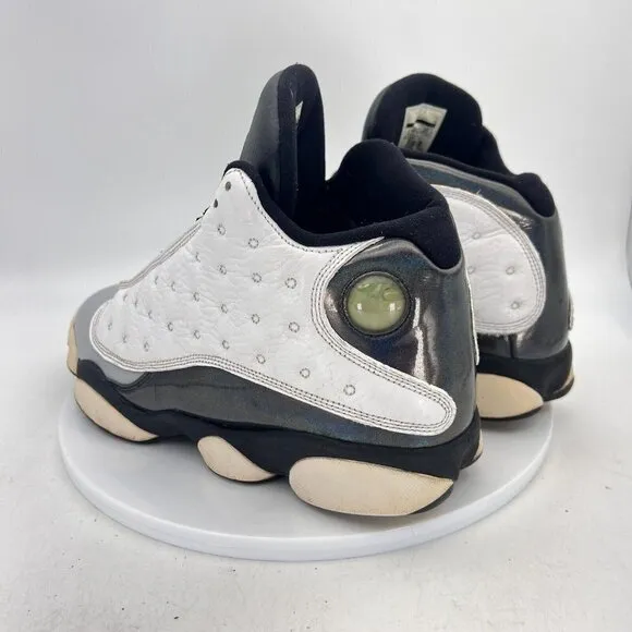 Nike Air Jordan 13 Retro Men Sz 9.5 414571-115 Barons Hologram White Bred Shoes
