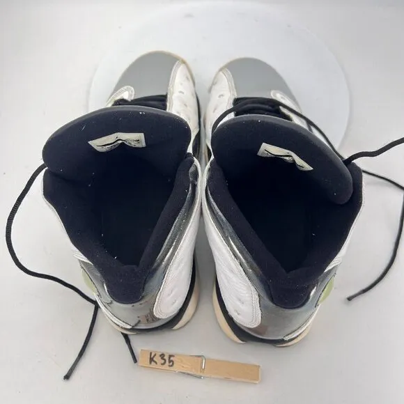 Nike Air Jordan 13 Retro Men Sz 9.5 414571-115 Barons Hologram White Bred Shoes
