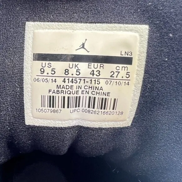 Nike Air Jordan 13 Retro Men Sz 9.5 414571-115 Barons Hologram White Bred Shoes