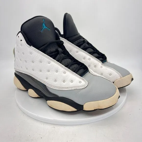 Nike Air Jordan 13 Retro Men Sz 9.5 414571-115 Barons Hologram White Bred Shoes