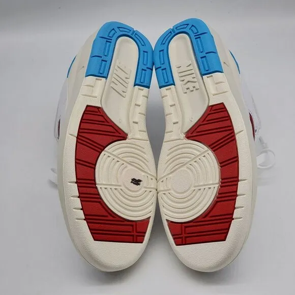 Nike Air Jordan 2 Retro Low UNC to Chicago Women's Sz 6.5 White Blue Shoes