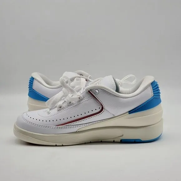 Nike Air Jordan 2 Retro Low UNC to Chicago Women's Sz 6.5 White Blue Shoes