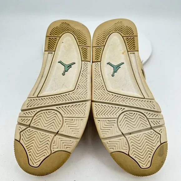 Nike Air Jordan 4 Retro Men Size 7Y Women 8.5 487724-118 Sand Linen Shoes