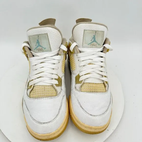 Nike Air Jordan 4 Retro Men Size 7Y Women 8.5 487724-118 Sand Linen Shoes