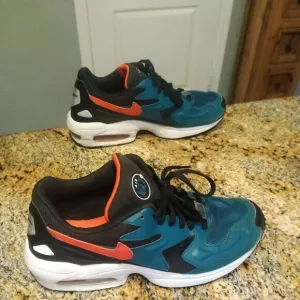 Nike Air Max 2 Light Habanero Red Teal Mens Casual Running Shoes AO1741-004 SZ 9