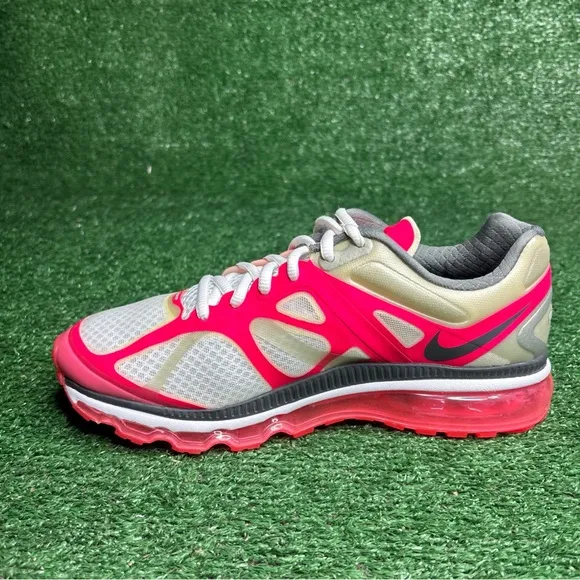 Nike Air Max  2012 Gray Pink Size 9.5 Women 487679-160 Running Shoes - EUC