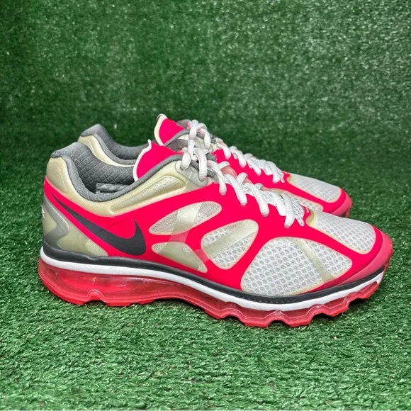 Nike Air Max  2012 Gray Pink Size 9.5 Women 487679-160 Running Shoes - EUC