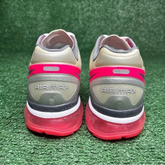 Nike Air Max  2012 Gray Pink Size 9.5 Women 487679-160 Running Shoes - EUC