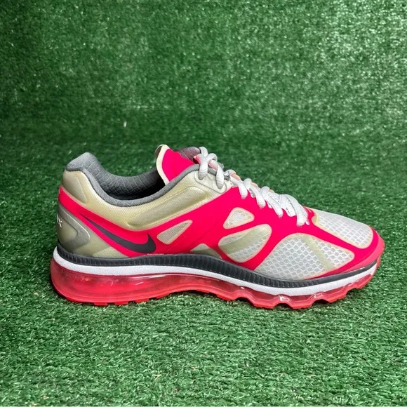 Nike Air Max  2012 Gray Pink Size 9.5 Women 487679-160 Running Shoes - EUC