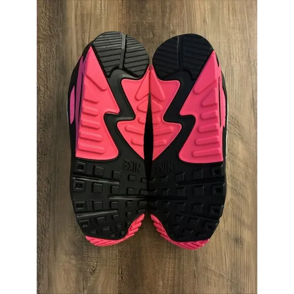 Nike Air Max 90 Men Size 10 Black Grey Hyper Pink Shoes DM0029-010 New