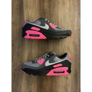 Nike Air Max 90 Men Size 9 Black Grey Hyper Pink Shoes DM0029-010 New