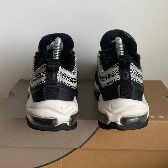 Nike Air Max 97 Shoes Women 9.5 Black White Special Edition SE Safari - SZ 7