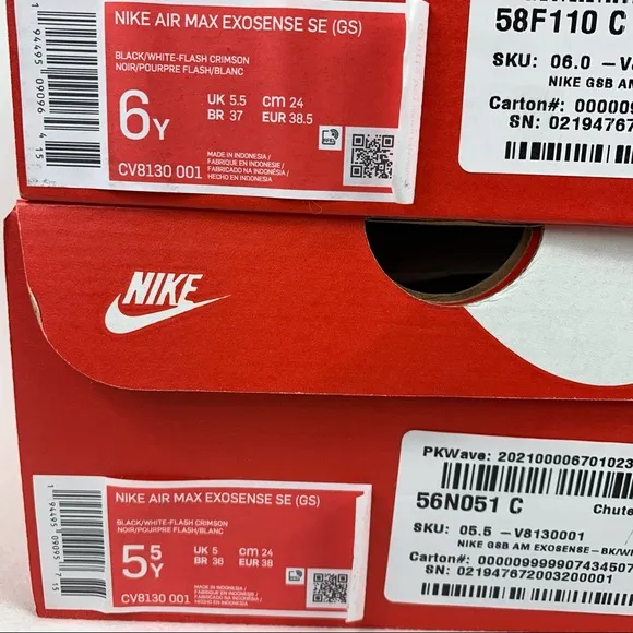 Nike Air Max Exosense SE 'WORLDWIDE PACK' Running Shoes GS 6Y = 7.5 Wen’s new