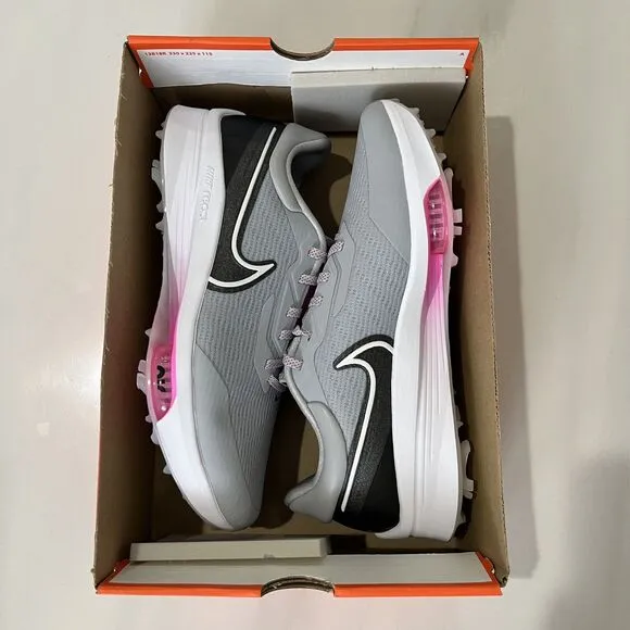 Nike Air ZM Infinity Tour Next% Golf Shoe Wolf Grey/Pink DC5221-060 Men Sz 10.5