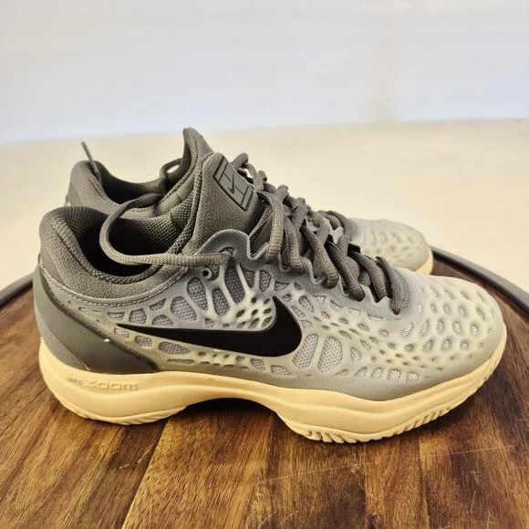 Nike Air Zoom Cage 3 HC Dark Grey Orange Womens Tennis Shoes Sz 7.5 918199-001