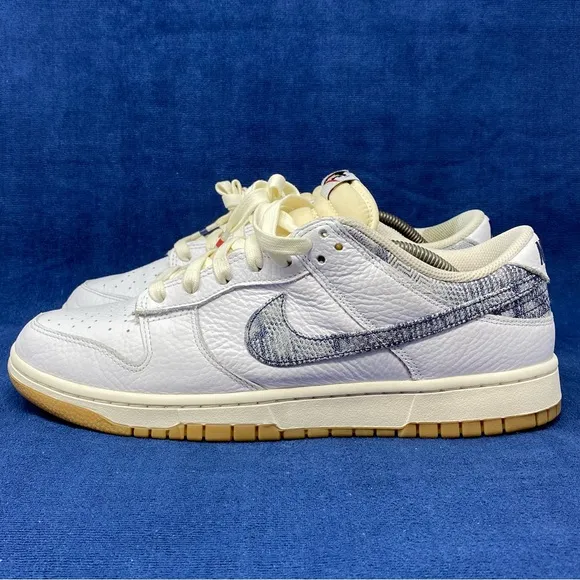 Nike Dunk Low FN6881-100 Americana Washed Denim Men Size 12 sneakers